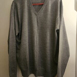 Peter Millar Charcoal V-Neck Sweater